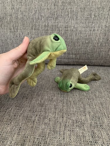 2er Set - Folkmanis Mini sitzender Frosch 5 Zoll Plüsch Fingerpuppe