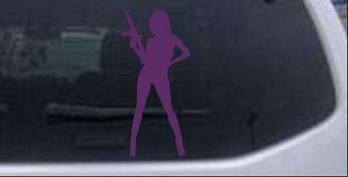 Sexy Niña con Ametralladora AR15 Calcomanía Coche o Camión Ventana Laptop Calcomanía Pegatina - Imagen 25 de 32