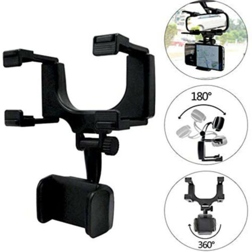Car Rearview Mirror Phone Holder Mount for iPhone 15 14 13 12 Samsung S24 Ultra - Picture 11 of 11