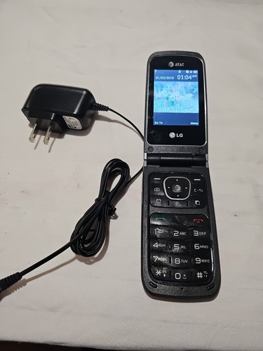 LG A340 - Gray and Black ( AT&T ) Cellular Flip Phone - Picture 1 of 7
