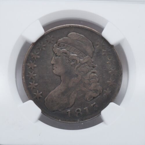 1813 50c/UNI 50c Capped Bust Silver Half Dollar NGC VF Details Cleaned (slx4954) - Picture 2 of 4
