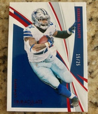 EZEKIEL ELLIOTT  DALLAS COWBOYS 2021 PANINI IMMACULATE COLLECTION Card #15/25