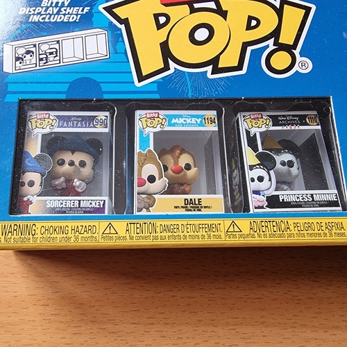 Funko Bitty POP! Disney Sorcerer Mickey 4 Pack Vinyl Figures New Free P&P - Picture 2 of 4