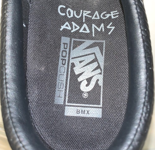 Vans BMX Slip-On Courage Adams Elephant Shoes Size 7 Black Leather, Pop Cush - Picture 6 of 17