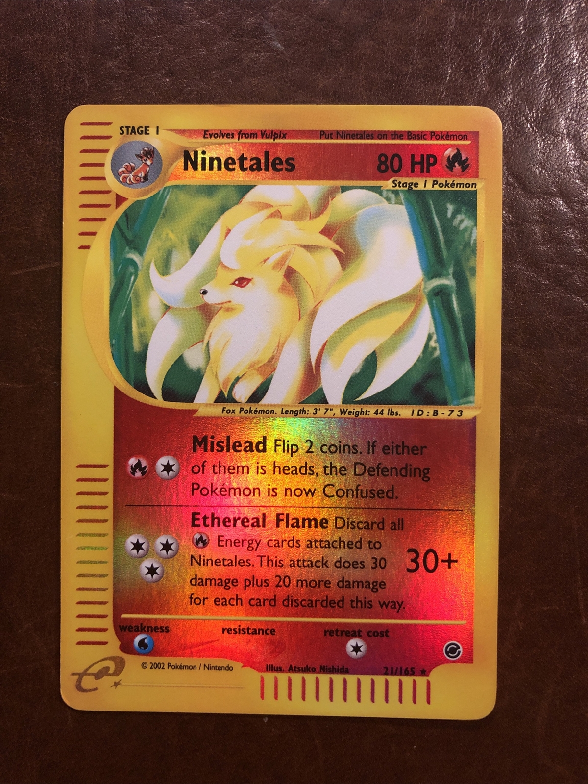 Ninetales 21/165 Expedition Reverse Holo Rare NM Pokemon Card