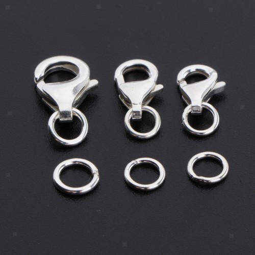 3Set Large Curved Lobster Clasps Jewelry Findings DIY Keychain Rings Crafts - Picture 10 of 11