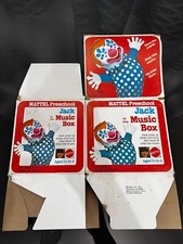 1972 Mattel Jack In The Box METAL Music Crank Clown Tin Toy  BOX ONLY 