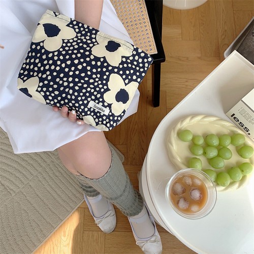 Women Cosmetic Bag Floral Lipstick Pouch Toiletries Bag Organizer (pattern two) - Photo 3/9
