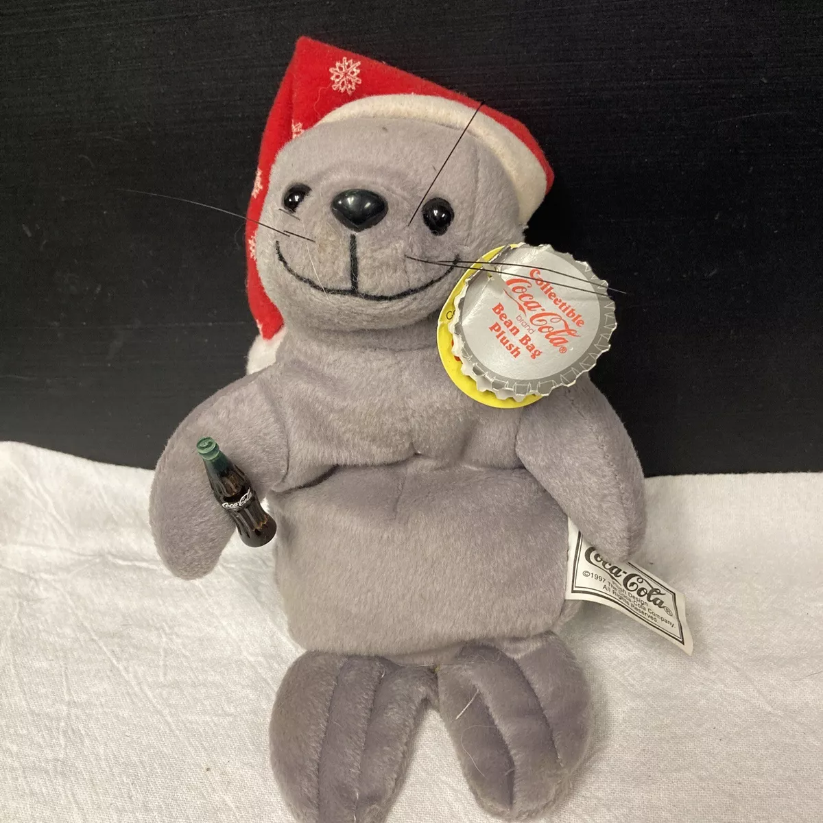 Coca Cola Collectible Bean Bag Plush Beanie Christmas Seal 1997 0147 Has Tags