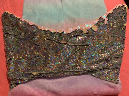 Mermaid Tail Blanket Wearable White/Silver Flip Sequin Tail DREAM STREET #310 - Picture 11 of 14