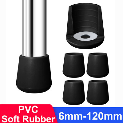 Round Rubber Furniture Foot Table Chair Leg End Cap Cover Tips Floor Protector