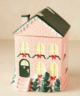 Anthropologie Townhouse Ceramic Candle Christmas Village Holiday House 4Wick NEW