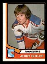 1974 OPC O-Pee-Chee Hockey #393 Jerry Butler EX