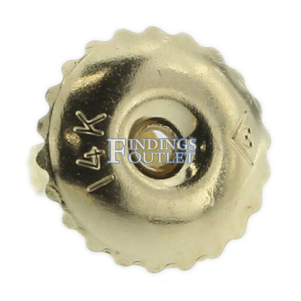 14k Yellow Gold Princess Stud Earring Mounting Setting Screw Back Post 4 Prong Gunstige prijs