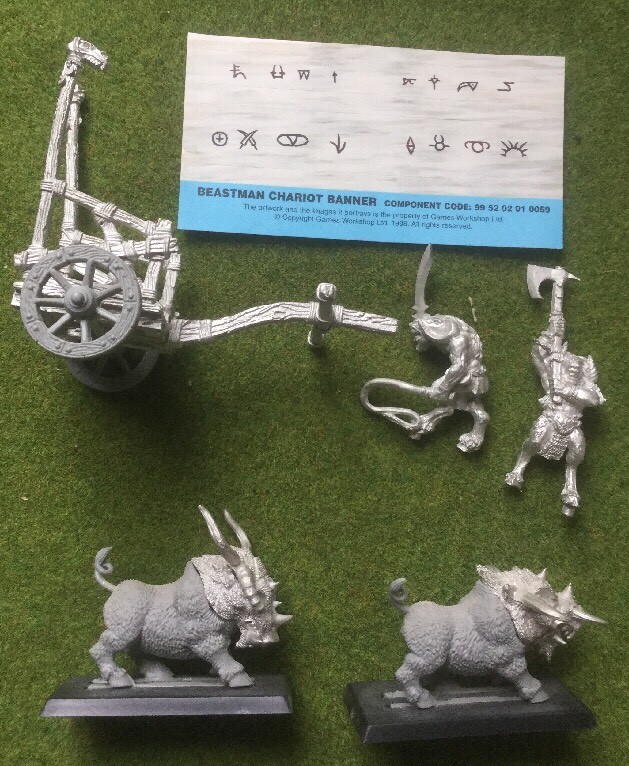 Warhammer - Beasts of Chaos - METAL Tuskgor Chariot (REF 2) Exc Con Free Post Warhammer - Beasts of Chaos - METAL Tuskgor Chariot (REF 2) Exc Con Free Post