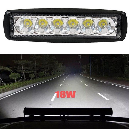 OFFERTA FARETTO BARRA LED PER AUTO 18 Watt 12V Luce Fredda 6000°K 60° FARO JEEP - Foto 6 di 7