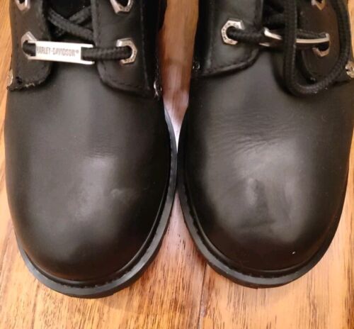 Vintage Harley Davidson Black Leather Boots 81024 Chunky Platform Y2K Biker Sz 8 - Picture 15 of 19