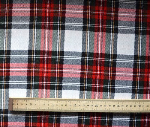 Polyviscose Viscose Tartan Checks Fabric 150 cm/ 60 inch wide - Picture 6 of 6