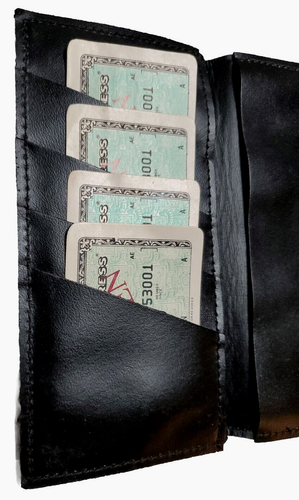 RODEO WALLET Long Cowboy CHECKBOOK COVER w EMBROIDERED Indian Buffalo SKULL Logo - Picture 9 of 15