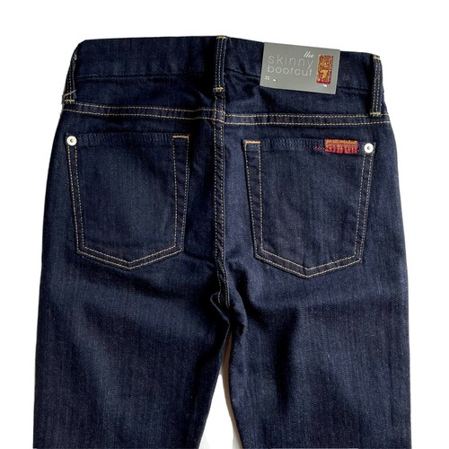 $ 189 DAMENJEANS NEU MIT ETIKETT 7 SEVEN FOR ALL MANKIND THE SKINNY BOOTCUT TINTENSPÜLUNG GRÖSSE 23 - Bild 5 von 8