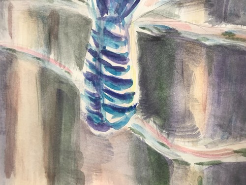 Blue Jay Bird Original Painting Animal Wall Art One of a Kind Watercolor 10x16 - Picture 9 of 9