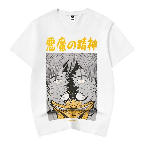 Niepce Herren Japanese Streetwear Tee Spirit of the Devil Grafik T-Shirt - Bild 11 von 32