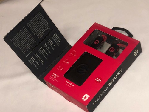 iFrogz FreeRein Reflect Wireless Bluetooth Earbuds - Red - tangle ressistant - Picture 3 of 4