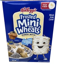 Kellogg's Frosted Mini Wheats Blueberry Muffin Whole Grain Cereal 13.3 oz 