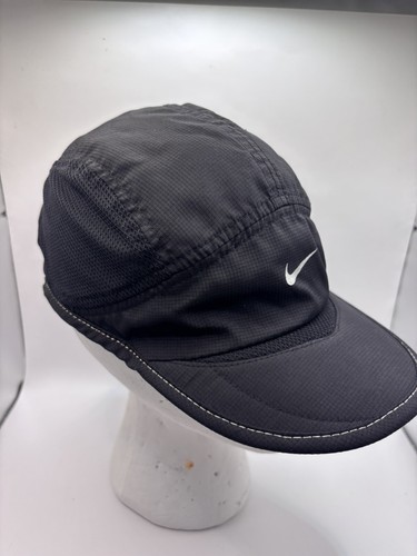 Nike Hat Black Daybreak Dri-Fit Mesh 5-Panel Running Adjustable Strapback - Picture 2 of 10