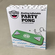 BIGMOUTH Floating Inflatable Party Pong 72"x30"x7" Green/White BM1737