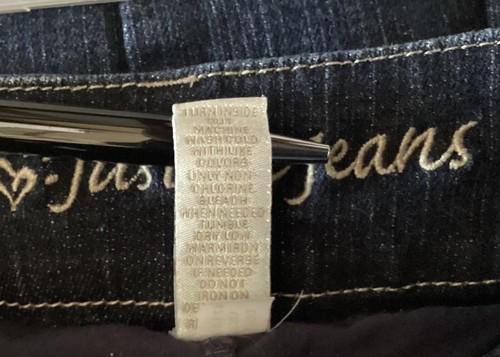 Teen Girls 16 R Justice Jeans Pleated Skirt Denim Attached Shorts Zip Fly Snap - Picture 3 of 4