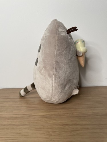 Gund Pusheen The Cat 2017 Grey Tabby Cat With Ice Cream Cone Soft Plush Toy 25cm - Picture 4 of 7