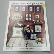 Graph-it Arts Counted Cross Stitch Chart Love Makes Things Grow Lynn Waters Busa