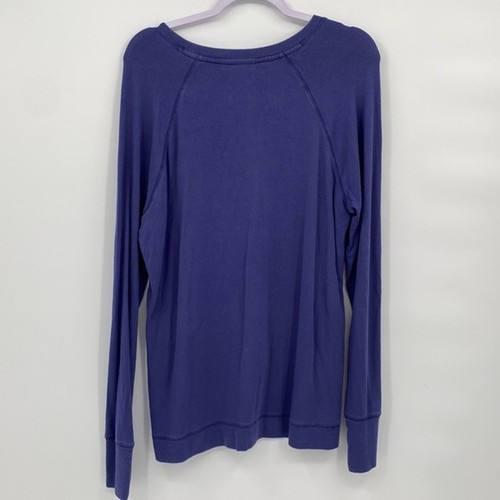 Athleta Women's Criss Cross Sweatshirt Crew Neck Raglan Sleeve Stretch Blue LT - Picture 8 of 10