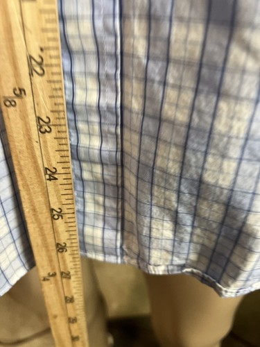 CLUB ROOM Mens Performance Blue Button Down Dress Shirt Size 18 34/35 - Picture 6 of 8