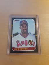 1987 Donruss #505 RAY CHADWICK California Angels Baseball Card, Pitcher,  (MINT)