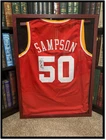 RALPH SAMPSON SIGNED Houston Rockets Jersey New JSA COA XL HOF NBA Legend