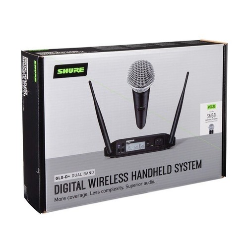 Shure GLXD24+/SM58 Digital Dual-Band Wireless Rechargeable Microphone System - Picture 6 of 6