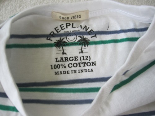 FREE PLANET NEW 100% Cotton SS Shirt Elastic Waist Shorts Set Boys Sz Size 12 - Picture 4 of 8