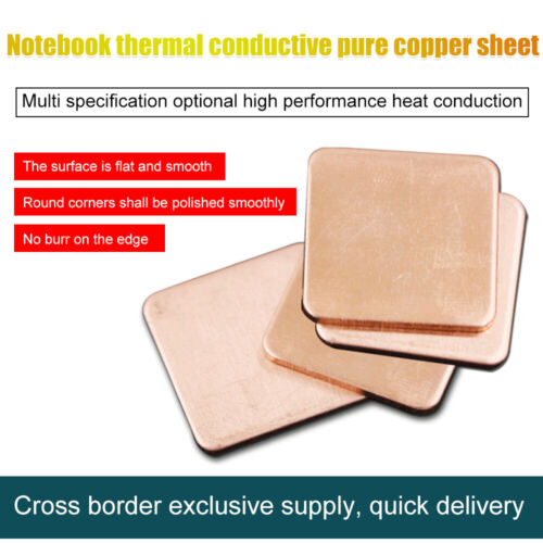 10PCS Pure Copper Heat Sink Radiator For Computer CPU 0.1-2MM 15*15/20*20mm - Picture 2 of 28