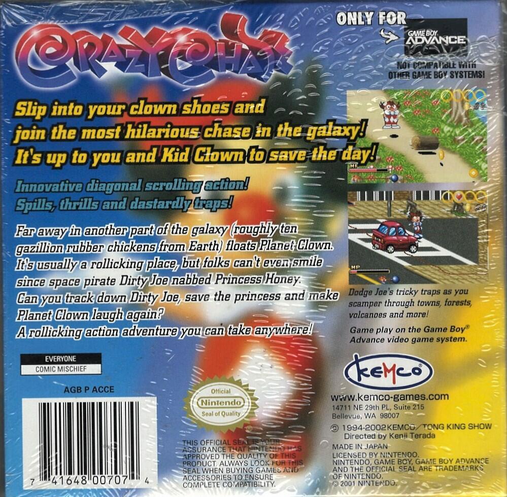 Crazy Chase (Nintendo Game Boy Advance, 2002) for sale