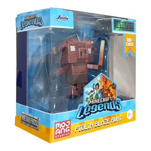 Modellino Mojang Studios MetalFigs 2" Minecraft Legends Piglin Blaze Runt - Foto 2 di 3