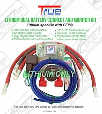 True® UTV Lithium Dual Battery Connect & Monitor Kit UTV-SBI-LCM