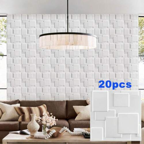 3D Wall Panels 12x12in with Tape, Geometric Textured Decor for Home & Office - Picture 154 of 381