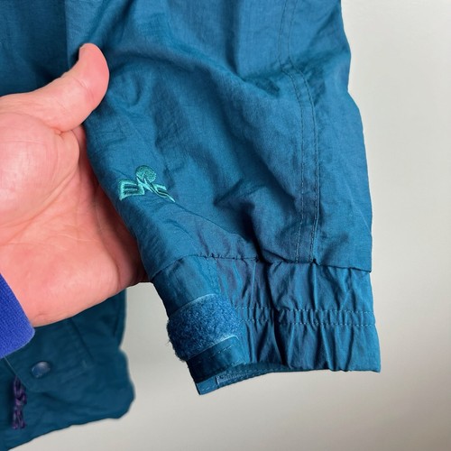 EMS Vintage Eastern Mountain Sports Rain Jacket Womens Sm Hood Blue Windbreaker - Picture 4 of 10