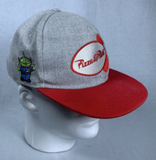 Pizza Planet Cap Gray Red Adjustable Snapback Hat w/ Martian Disney Toy Story