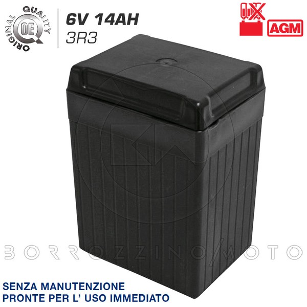 Original Batterie 6V 14AH AGM Moto Guzzi Falcone 1A Serie 500 1962-image