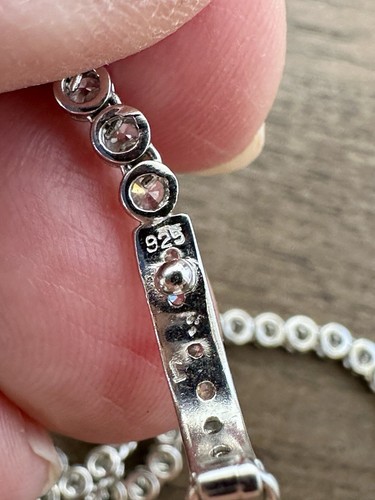 Auffälliges Lariat Design Sterling 925 & Cz’s Kreuz Halskette  - Bild 4 von 11