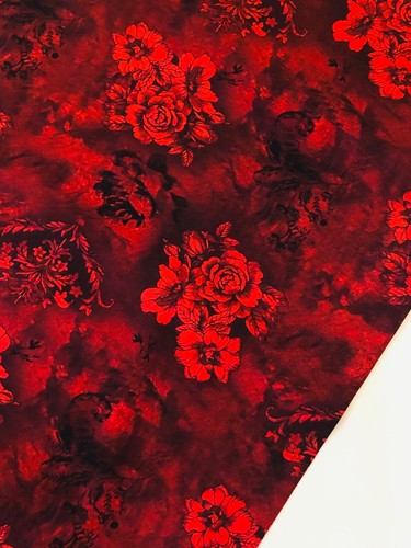 100% Pure Floral Printed Cotton Dress Fabric 45” Wide Dress Craft Poplin  - Picture 24 of 27