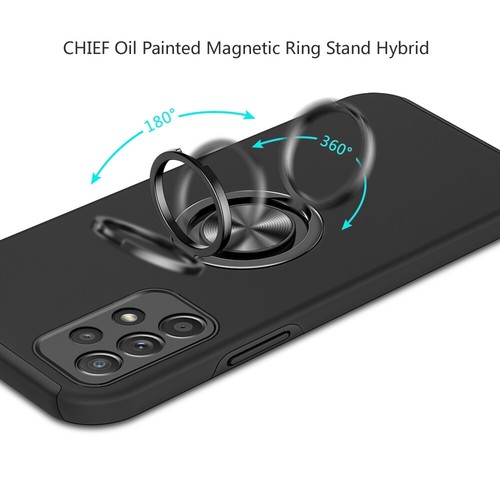 For Samsung Galaxy S24 FE Slim Hybrid PC Invisible Ring Stand Holder Case Cover - Foto 8 di 48